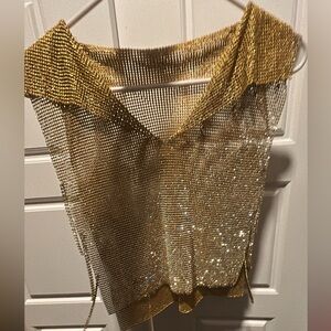 Gold Sequin Top